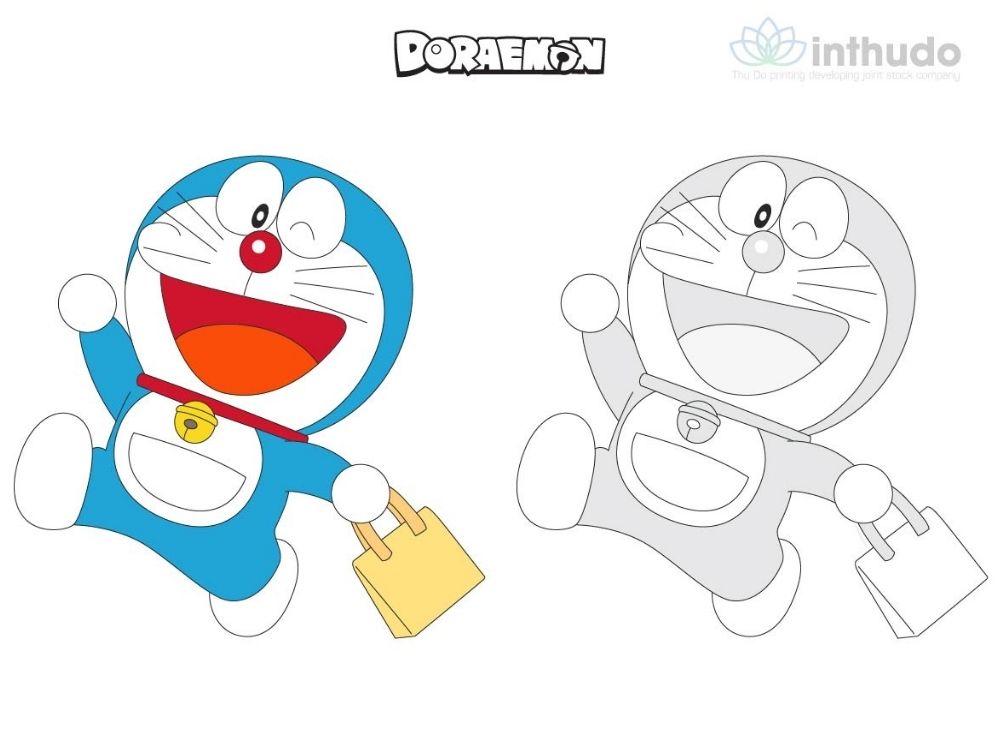 Tranh tô màu Doraemon cho bé 1