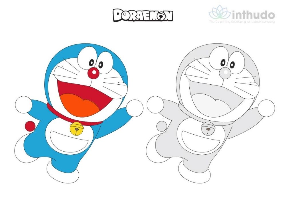 Tranh tô màu Doraemon cho bé 10