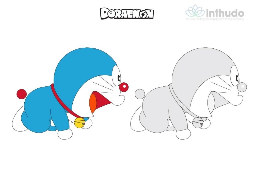 Tranh tô màu Doraemon siêu dễ thương cho các bé 3