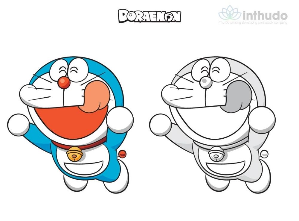 Tranh tô màu Doraemon siêu dễ thương cho các bé 9
