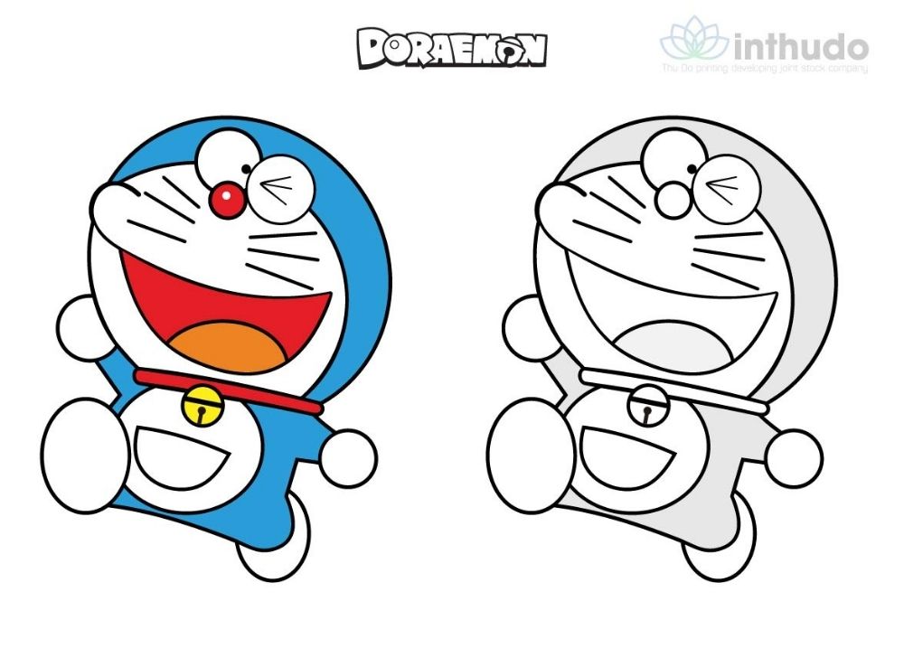 Tranh tô màu Doraemon cho bé 3