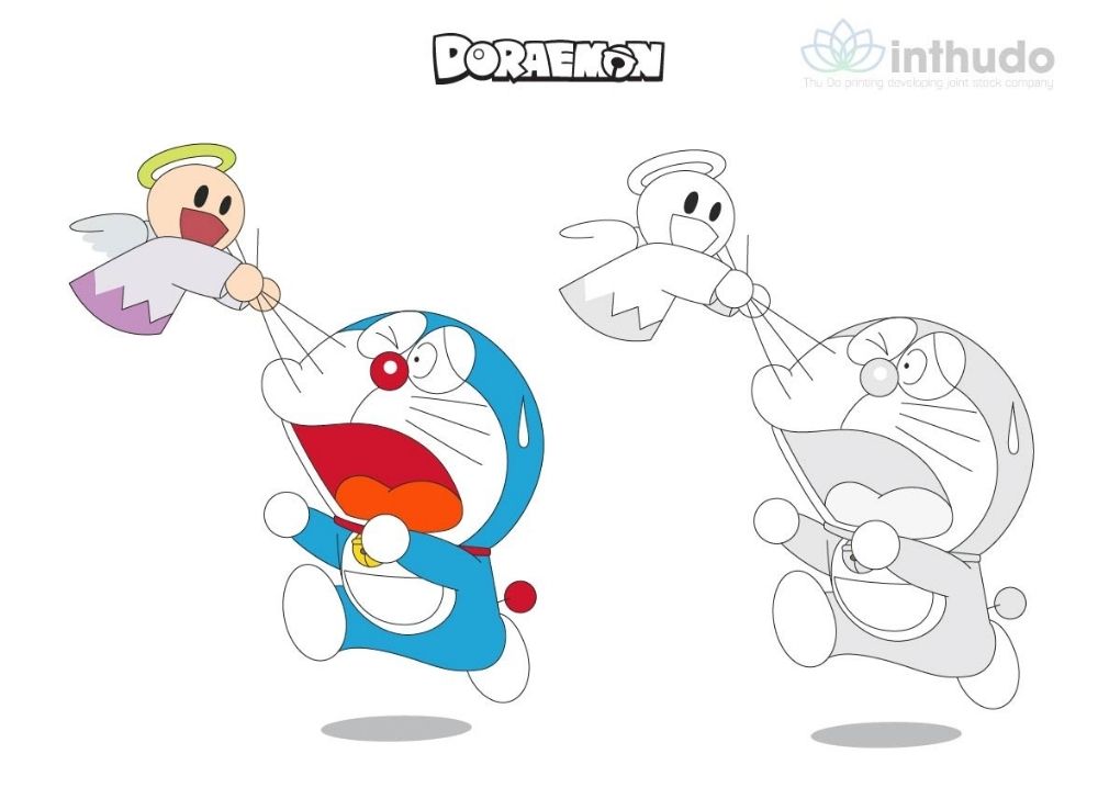 Tranh tô màu Doraemon được yêu thích nhất 8
