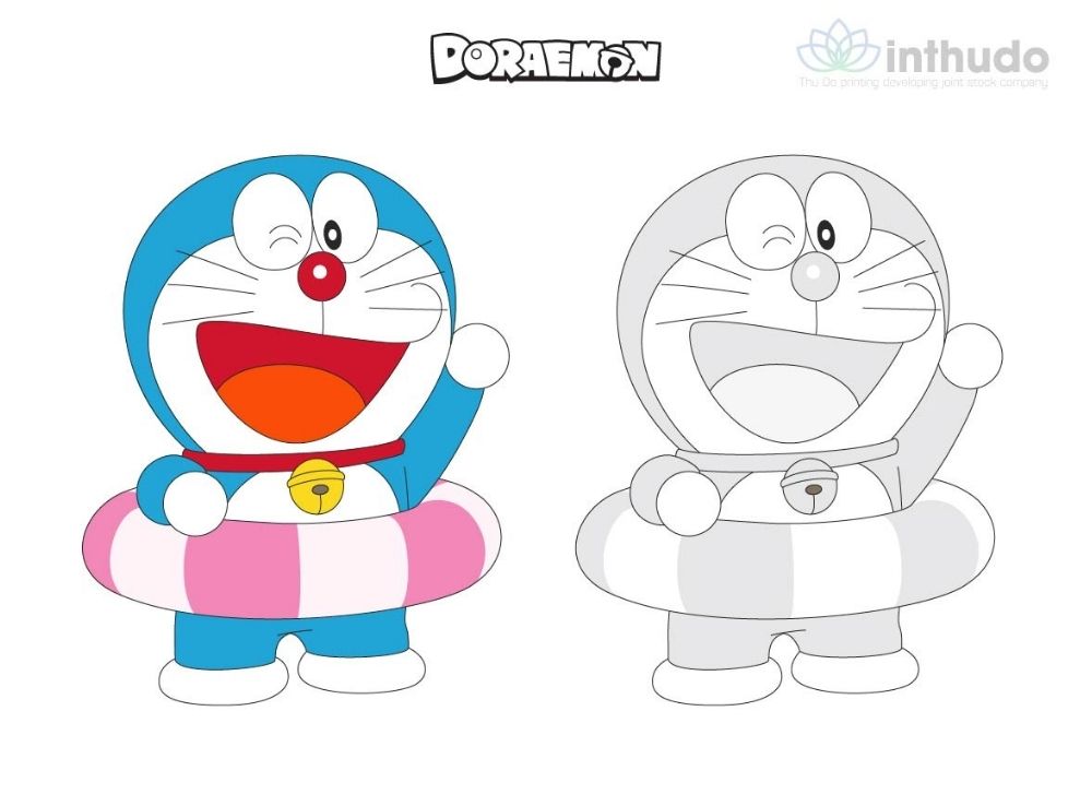 Tranh tô màu Doraemon được yêu thích nhất 5