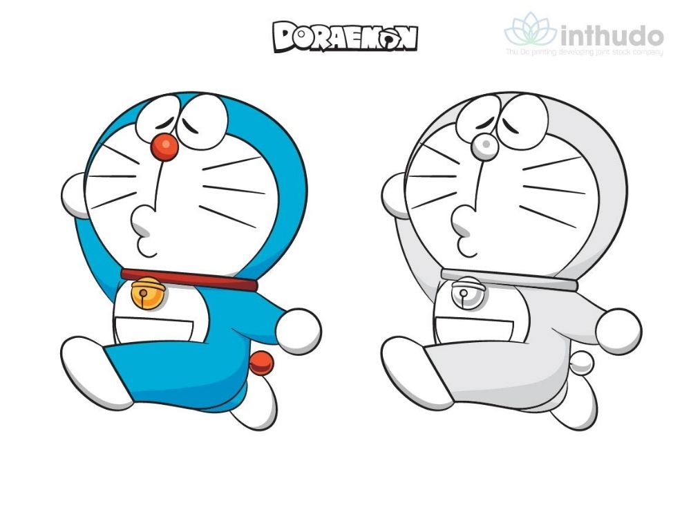 Tranh tô màu Doraemon được yêu thích nhất 4