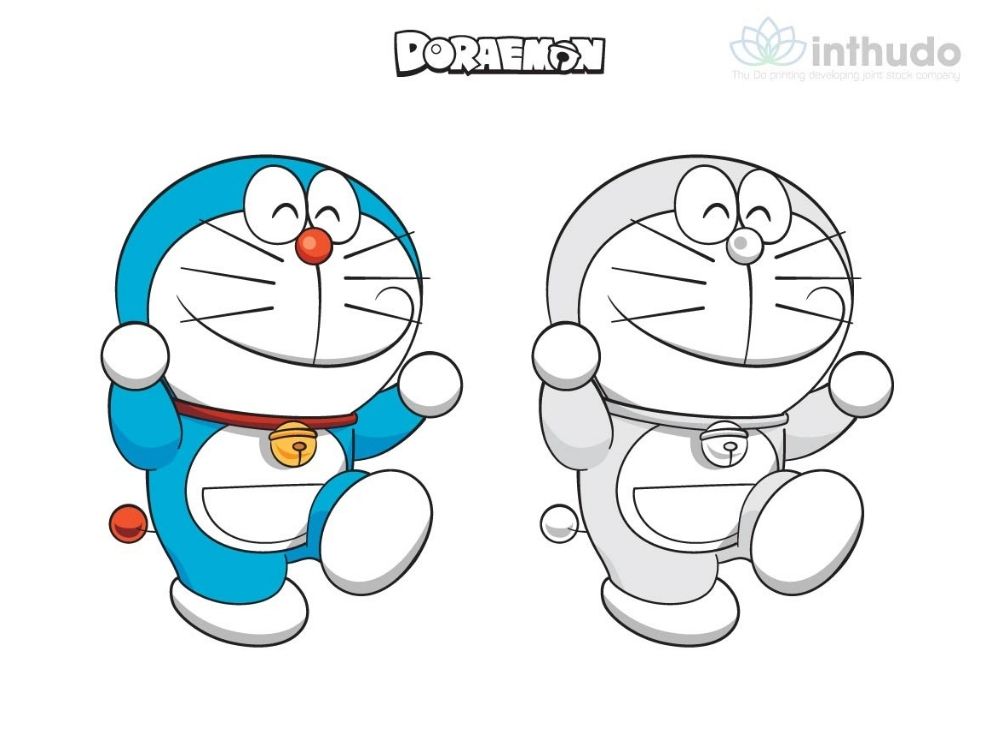 Tranh tô màu Doraemon được yêu thích nhất 3