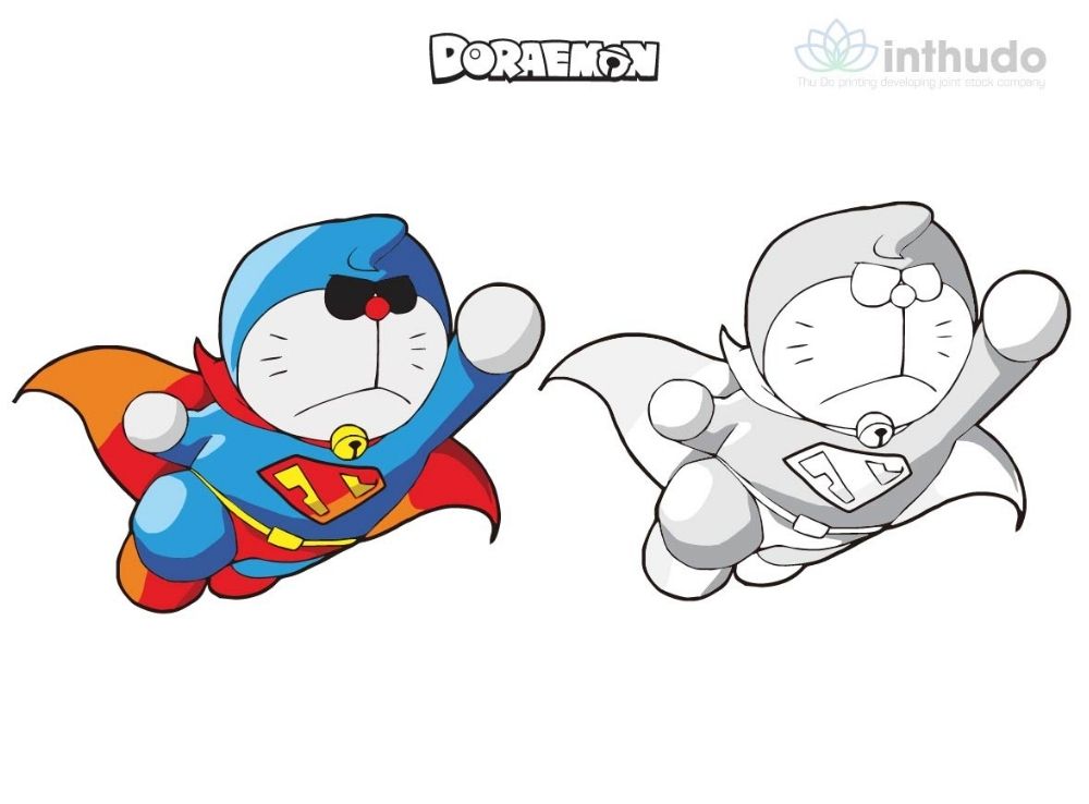 Tranh tô màu Doraemon cho bé 4
