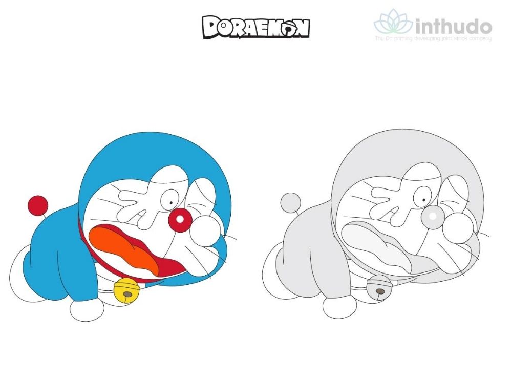 Tranh tô màu Doraemon được yêu thích nhất 1