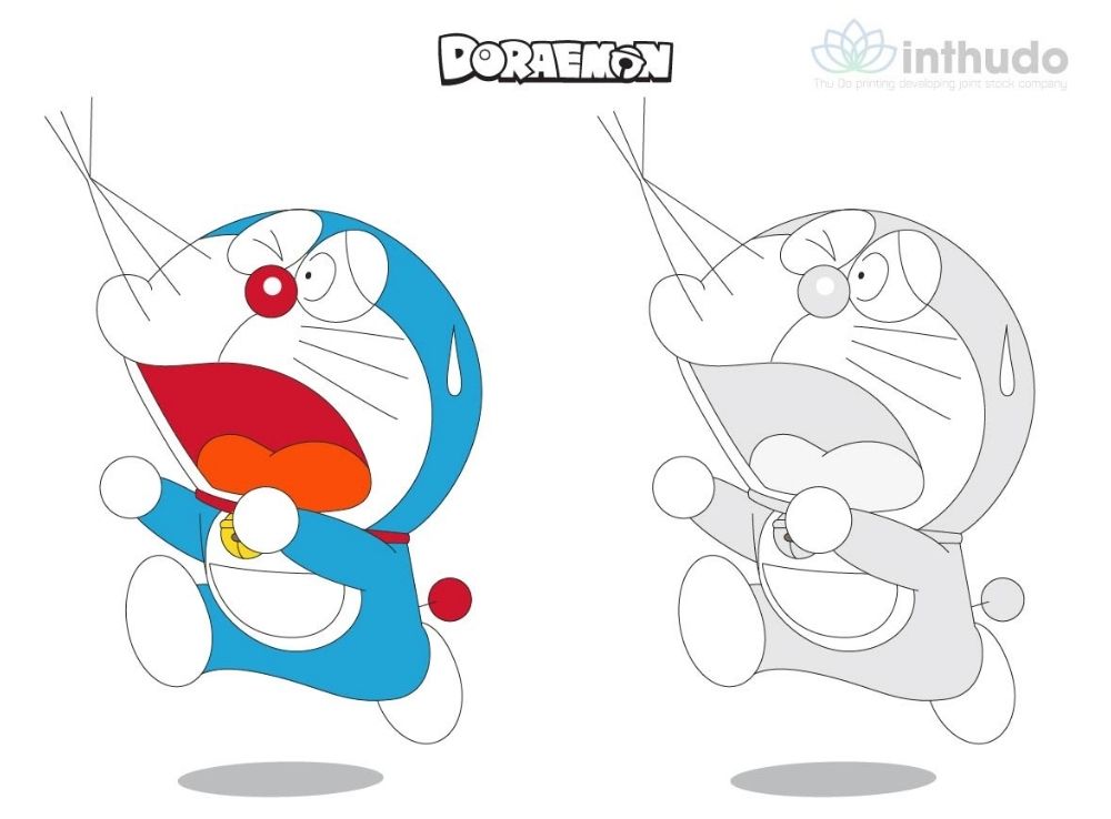 Tranh tô màu Doraemon cho bé 8