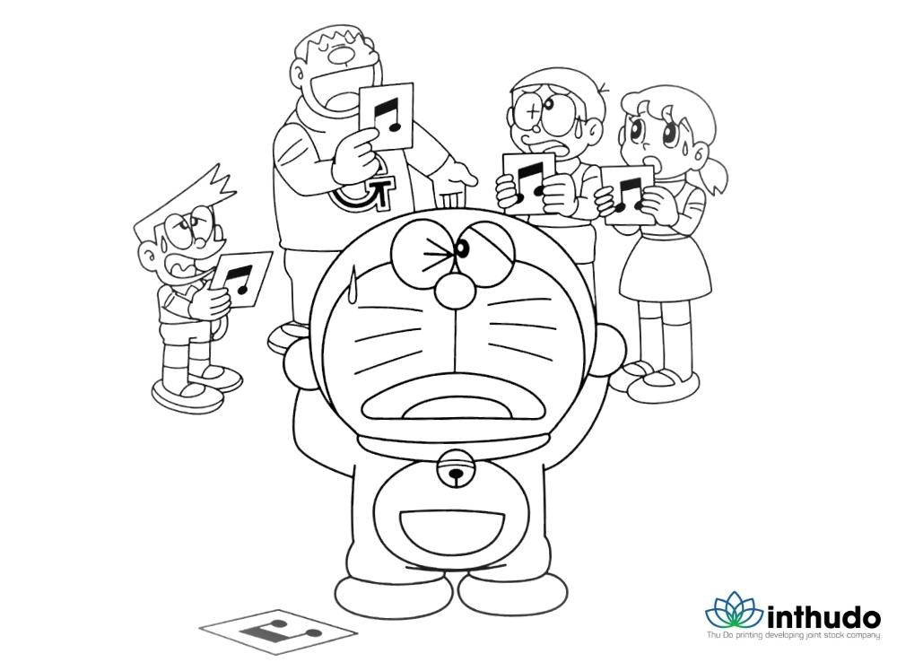 Tranh tô màu Doraemon và những người bạn 9