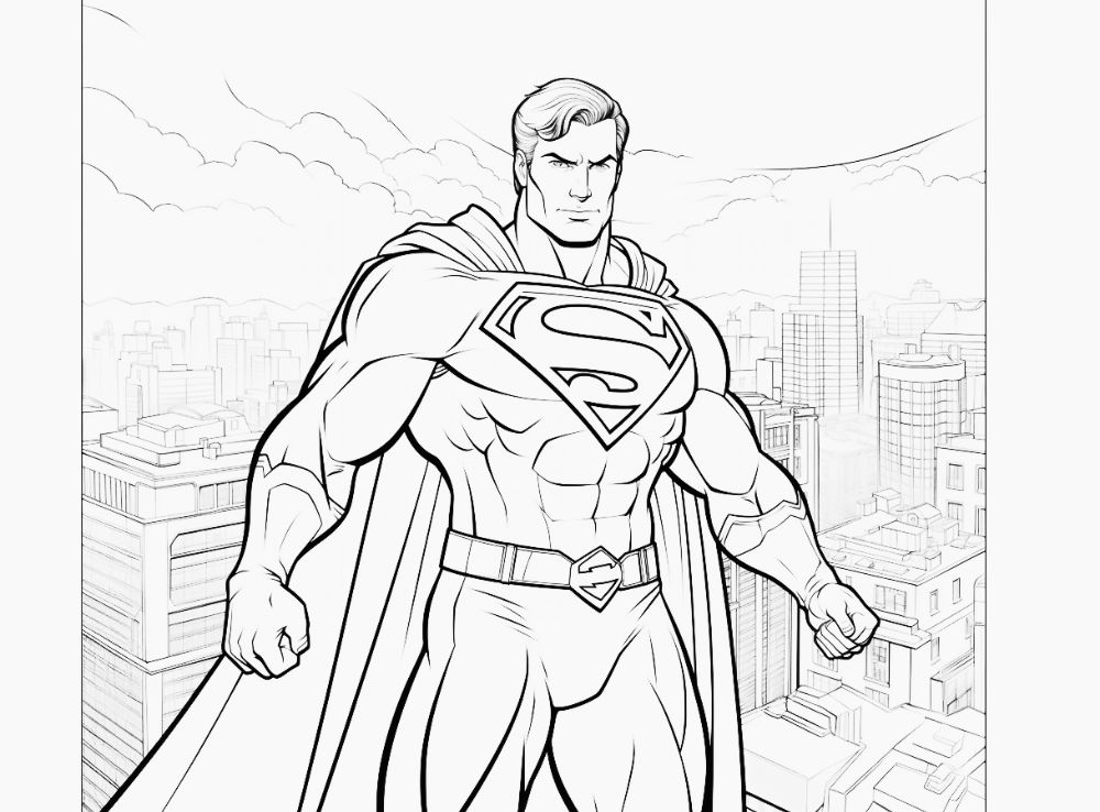 tranh tô màu siêu nhân Superman marvel 9
