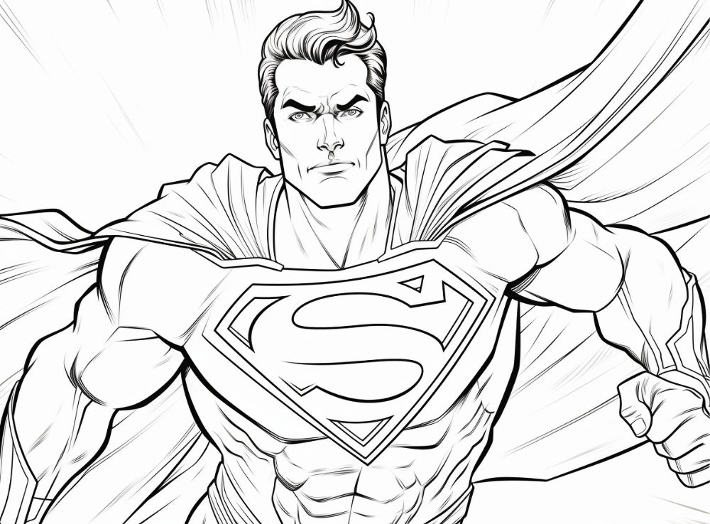 tranh tô màu siêu nhân Superman marvel 10