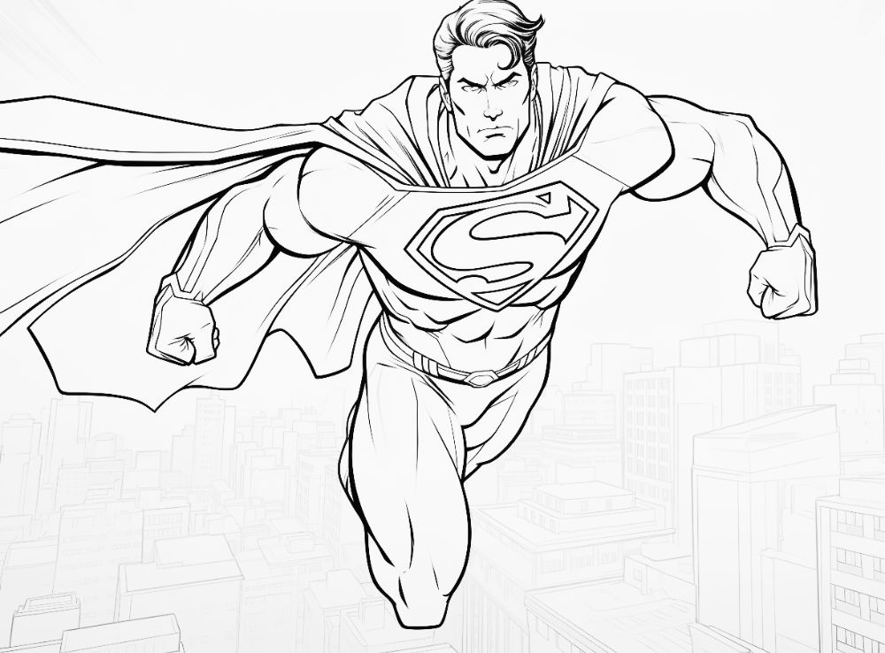 tranh tô màu siêu nhân Superman marvel 7