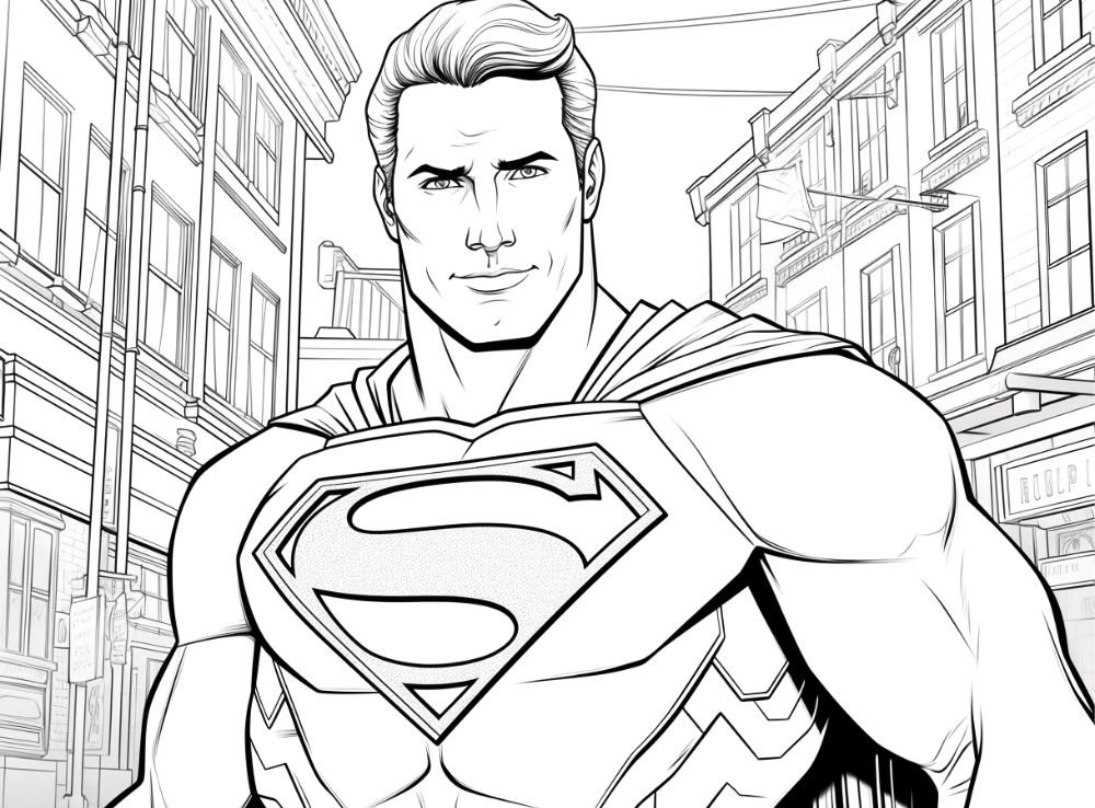 tranh tô màu siêu nhân Superman marvel 6