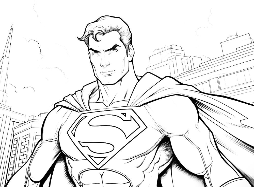 tranh tô màu siêu nhân Superman marvel 2